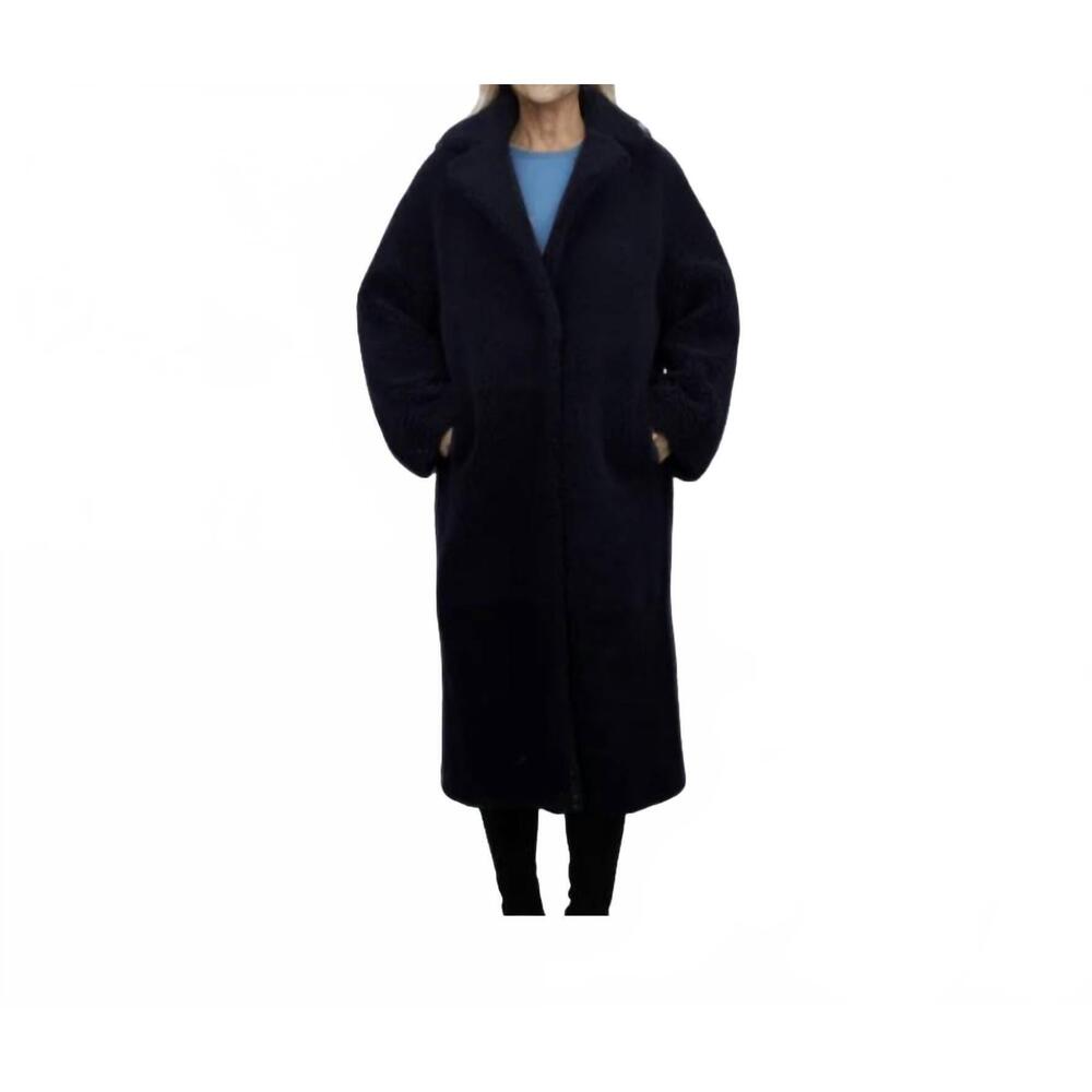 NEW LUSSO BENI quasar fur coat in navy